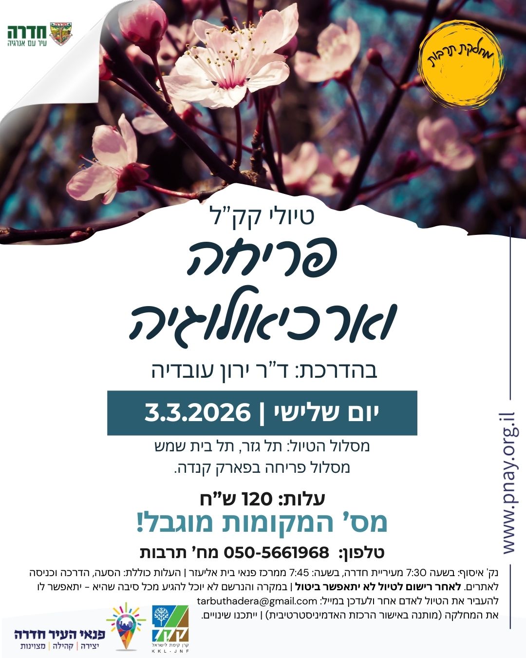 פריחה וארכיאולוגיה - טיולי קק"ל