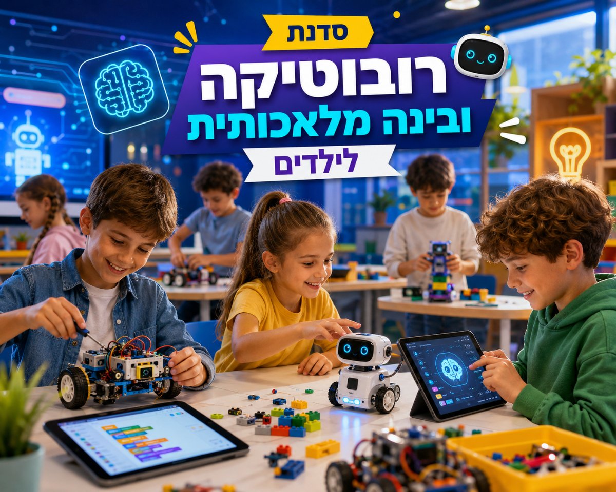 סדנת רובוטיקה ובינה מלאכותית לילדים- כיתות ב-ג
