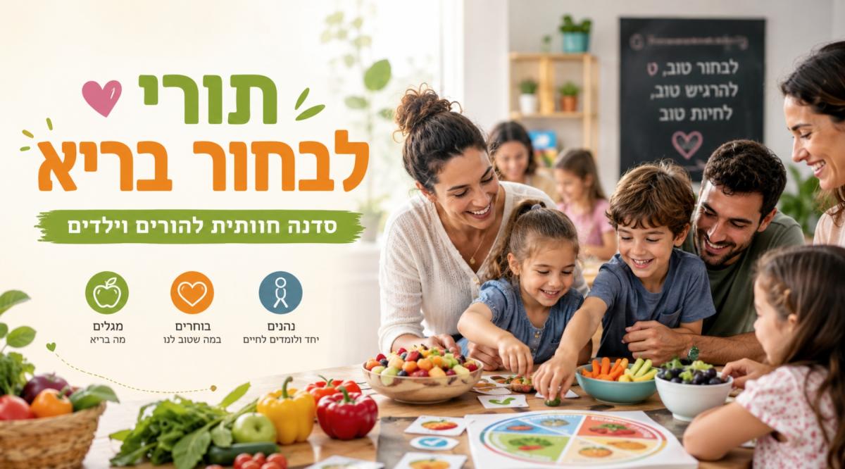 "תורי לבחור בריא" - סדנה חוויתית להורים וילדים במרכז פנאי אופקים