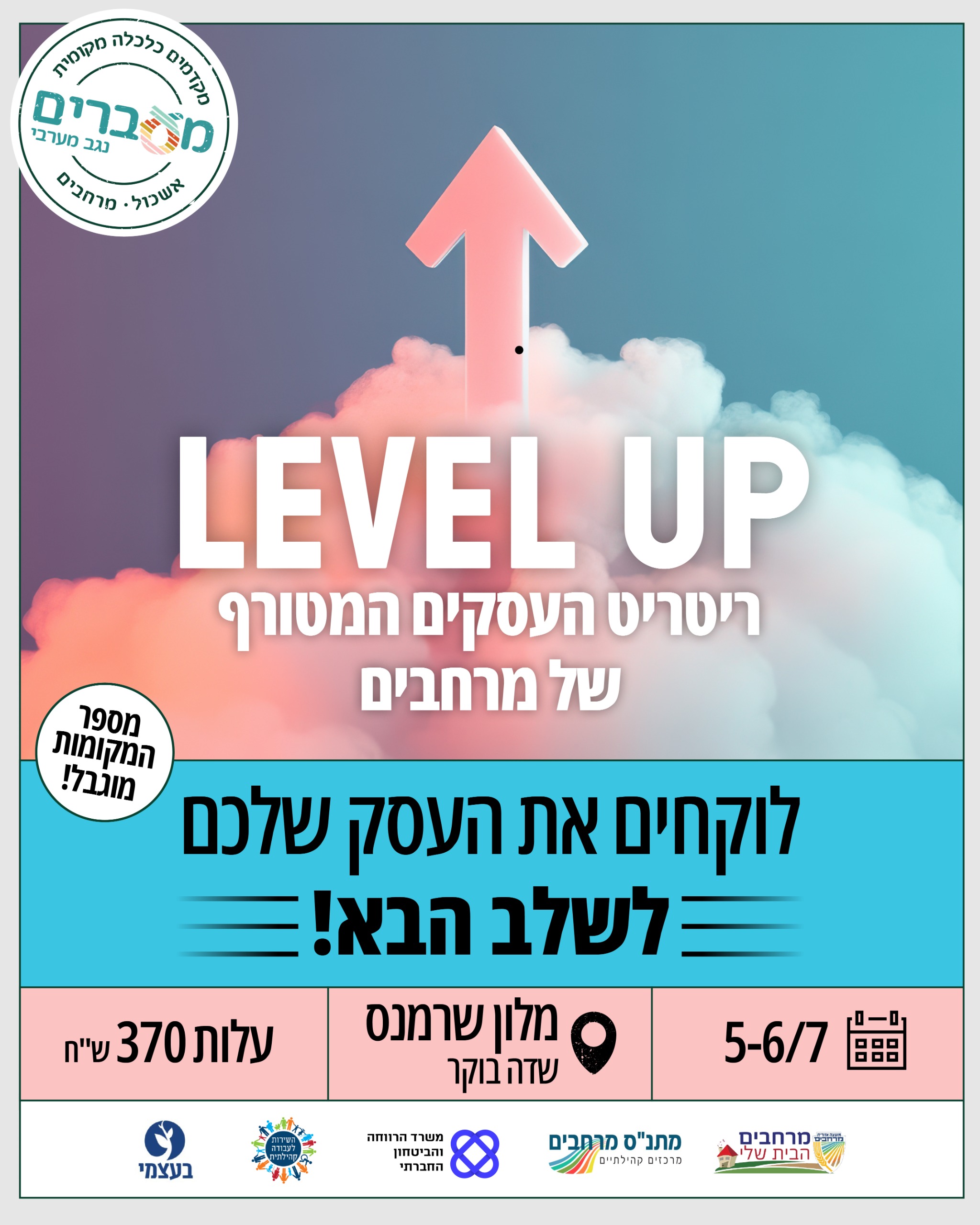 טופס הרשמה לריטריט קהילת עסקים מרחבים 5-6/7