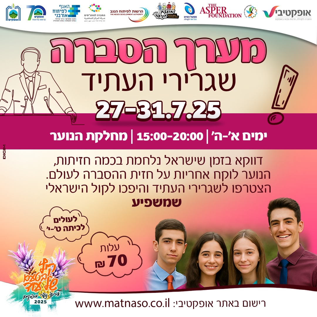 קורס מערך הסברה ישראלית – שגרירי העתיד 27-31.7