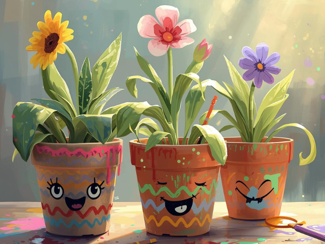 סדנת קישוט עציצים