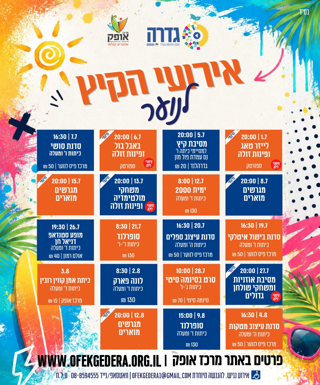ציפורי לילה- למסיימי כיתה ה' ומעלה
