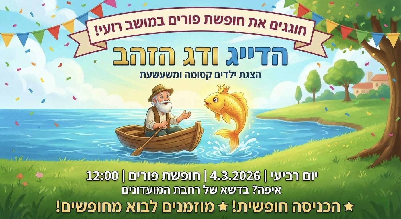 הצגת ילדים ״הדייג ודג הזהב"