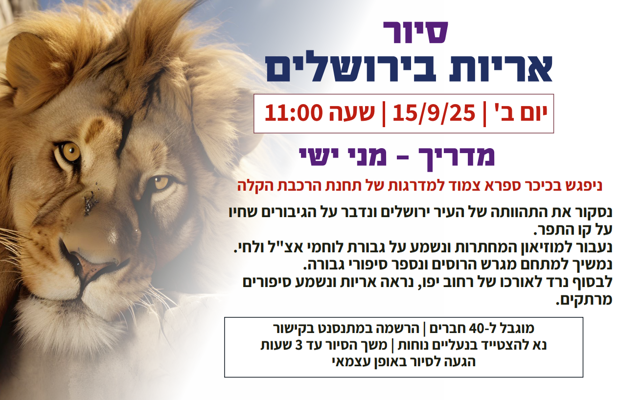 סיור אריות בירושלים