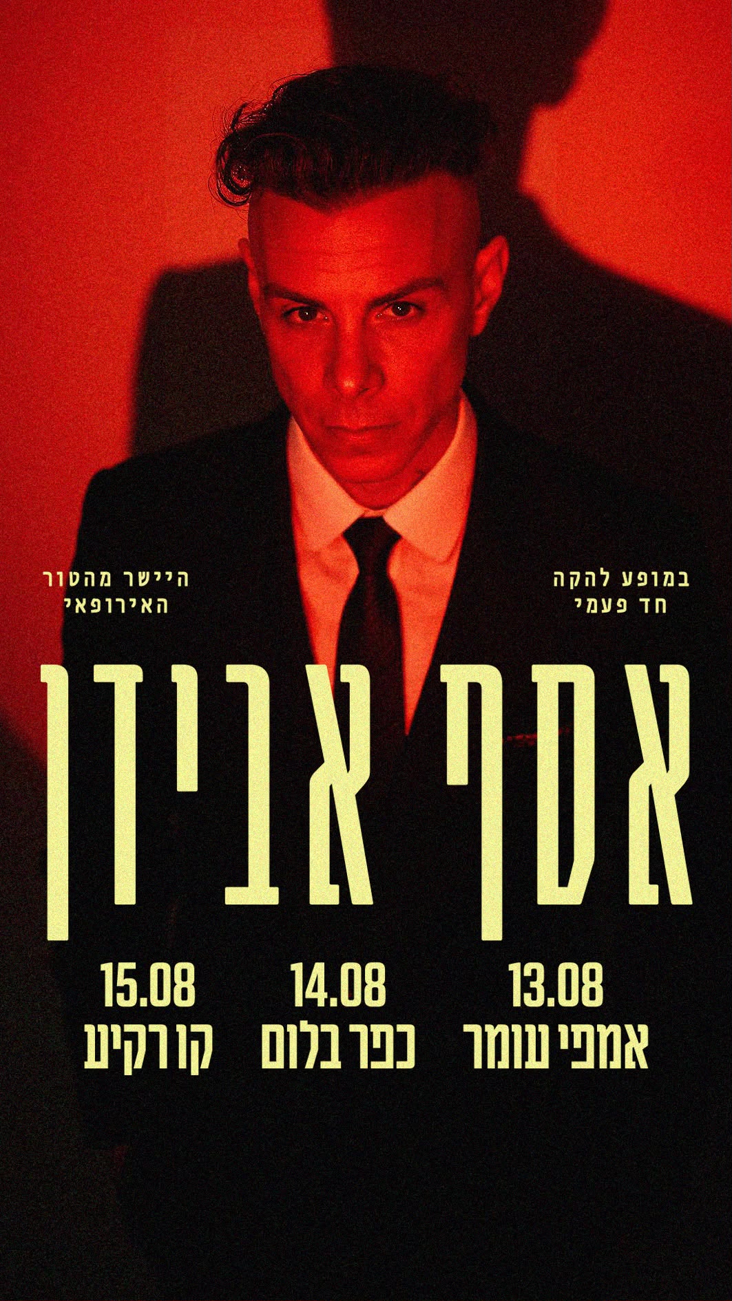 מופע של אסף אבידן באמפי עומר